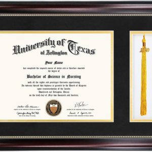Elegant Mahogany Diploma Frame With Tassel Holder