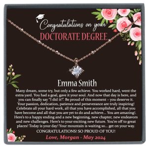 Best Personalized Doctorate Graduation Necklace Gift For Her