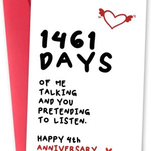 Best 4th Anniversary Card For Him And Her