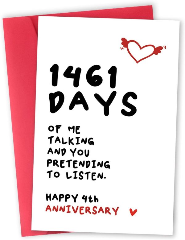 Best 4th Anniversary Card For Him And Her