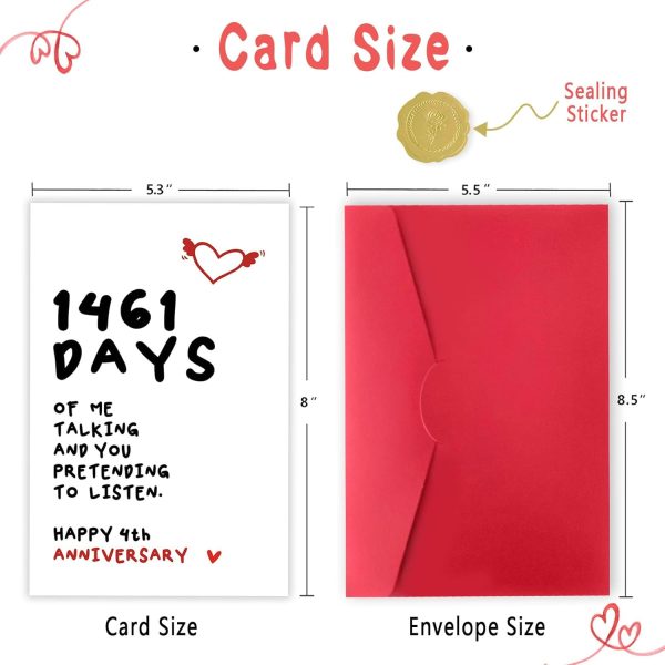 Best 4th Anniversary Card For Him And Her - Image 2