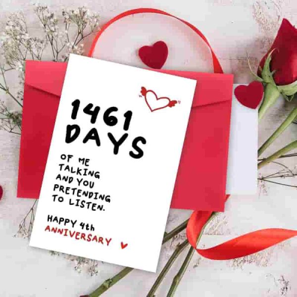 Best 4th Anniversary Card For Him And Her - Image 6