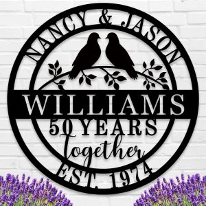 Custom Metal Name Signs - Personalized Anniversary Gifts