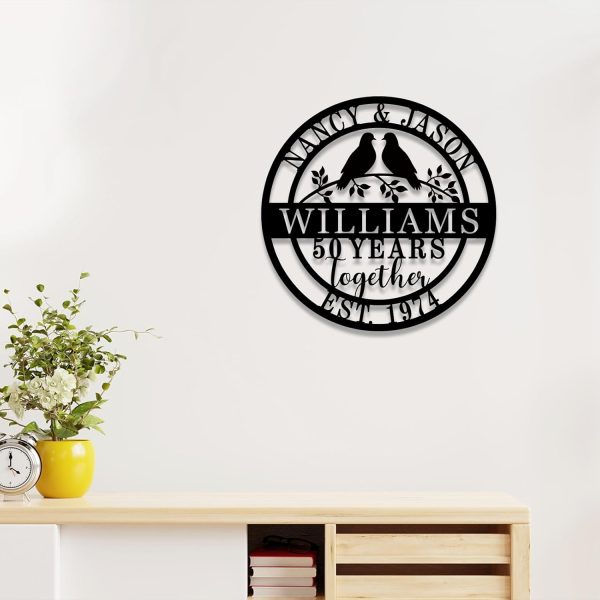Custom Metal Name Signs - Personalized Anniversary Gifts - Image 3