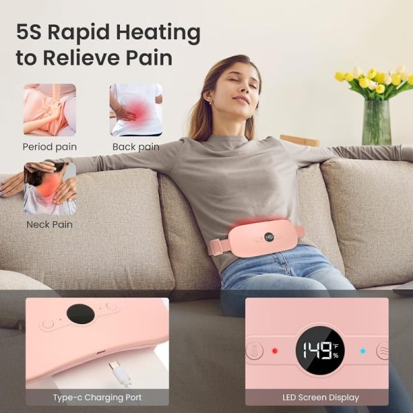 Nowwish Portable Heating Pad For Cramps - 6 Heat & Massage Modes - Image 3