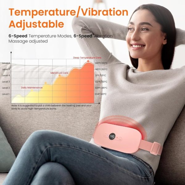 Nowwish Portable Heating Pad For Cramps - 6 Heat & Massage Modes - Image 4