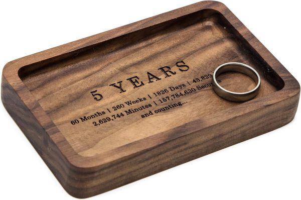 Muujee 5 Year Wedding Anniversary Ring Dish