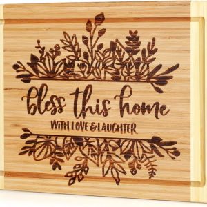 Best Housewarming Gift: Engraved Cutting Board - Bless This Home