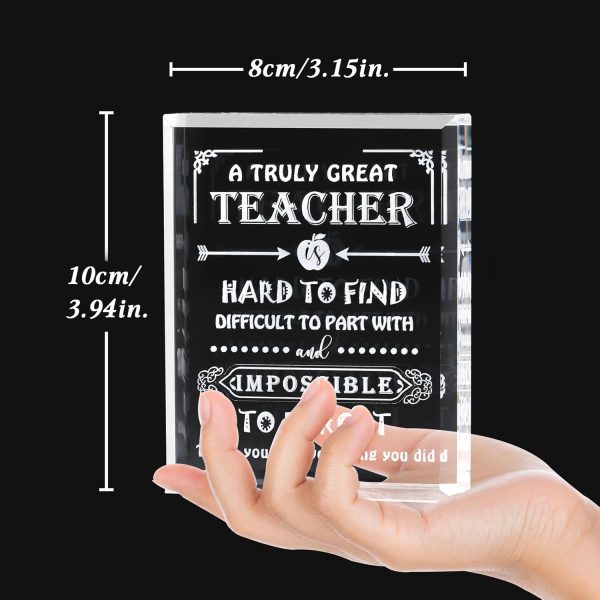 Best Teacher Crystal Keepsake - Appreciation Gift For Graduation & Christmas - Image 2