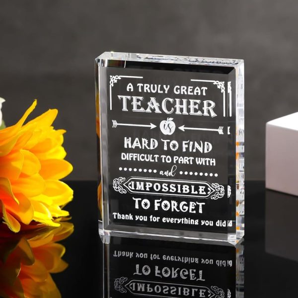 Best Teacher Crystal Keepsake - Appreciation Gift For Graduation & Christmas - Image 3