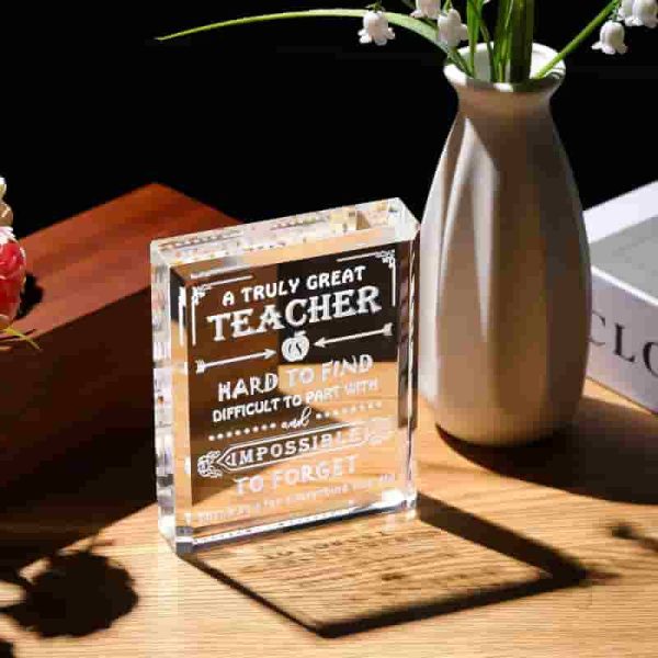 Best Teacher Crystal Keepsake - Appreciation Gift For Graduation & Christmas - Image 4