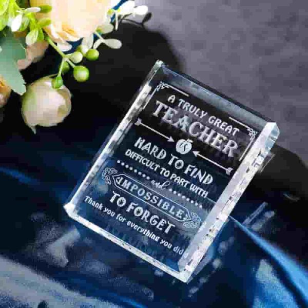 Best Teacher Crystal Keepsake - Appreciation Gift For Graduation & Christmas - Image 5