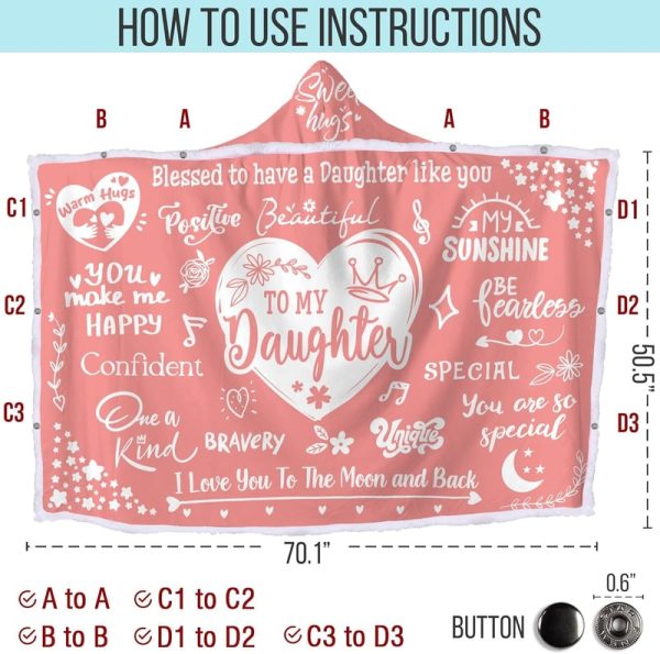 Best Cozy Hooded Blanket For Daughter's Birthday - Image 2