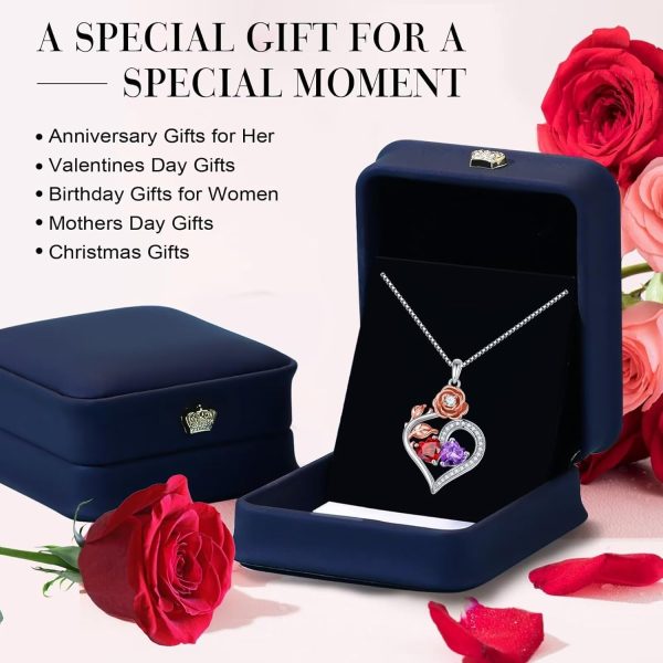 Best Double Birthstone Necklace - Sterling Silver Jewelry Gifts - Image 6