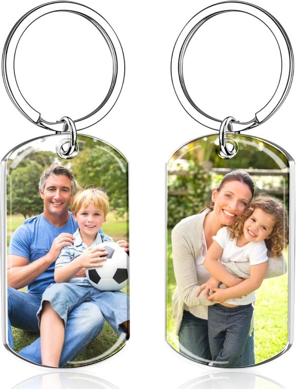 Personalized Double-sided Photo Keychain Gift For Dad Or Boyfriend