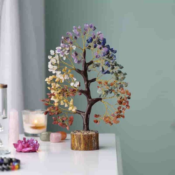 7 Chakra Healing Crystal Tree For Positive Energy - Handmade Gift - Image 2