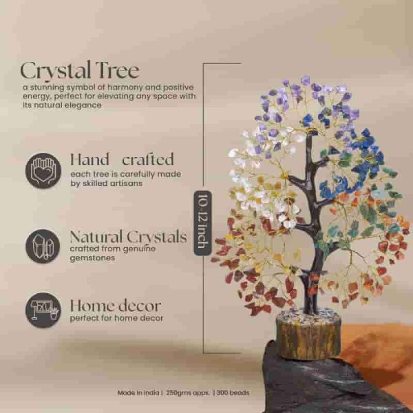 7 Chakra Healing Crystal Tree For Positive Energy - Handmade Gift - Image 4