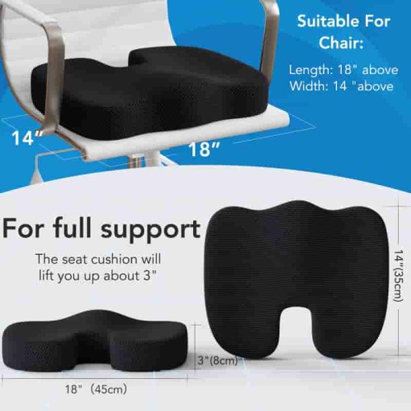 Best Memory Foam Cushion For Tailbone & Back Pain Relief - Image 2