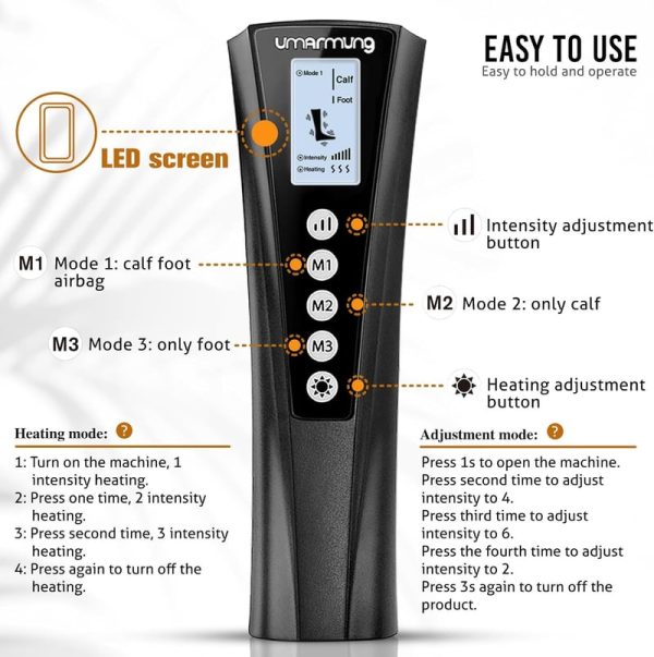 Umarmung Air Compression Leg Massager With Heat - Perfect Gift For Relaxation - Image 2