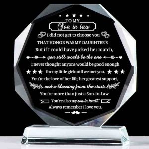 Best Son-in-law Gift From In-laws - Crystal Keepsake