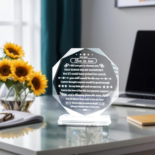 Best Son-in-law Gift From In-laws - Crystal Keepsake - Image 6