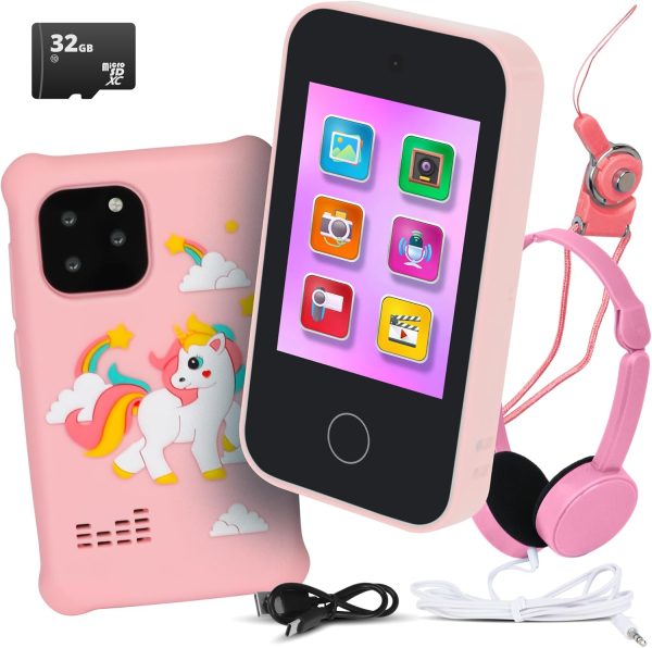 Unicorn Kids Phone Toy - Touchscreen, Games & Headphones - Perfect Gift