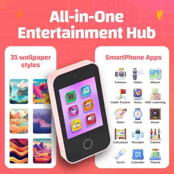 Unicorn Kids Phone Toy - Touchscreen, Games & Headphones - Perfect Gift - Image 4