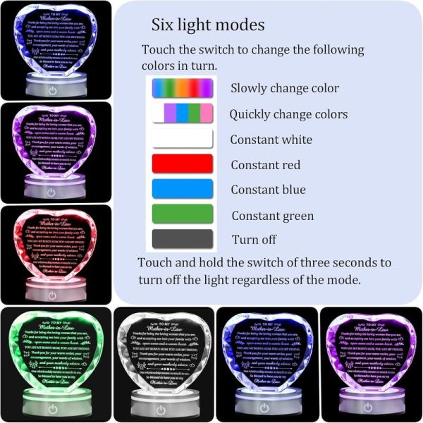 Best Led Crystal Plaque Gift For Mother-in-law - Perfect For Holidays - Image 2