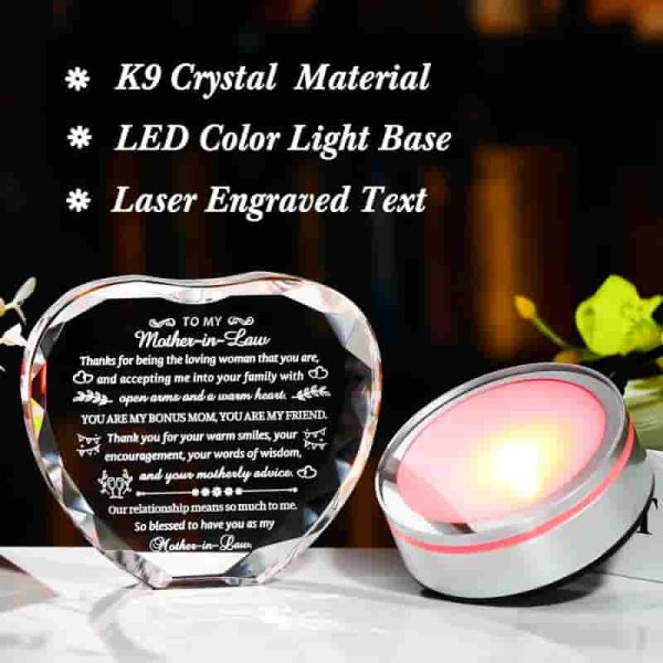 Best Led Crystal Plaque Gift For Mother-in-law - Perfect For Holidays - Image 4