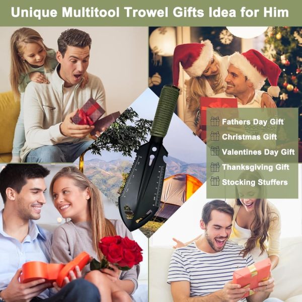 Best Multitool Trowel For Camping & Gifts - Portable Shovel - Image 3