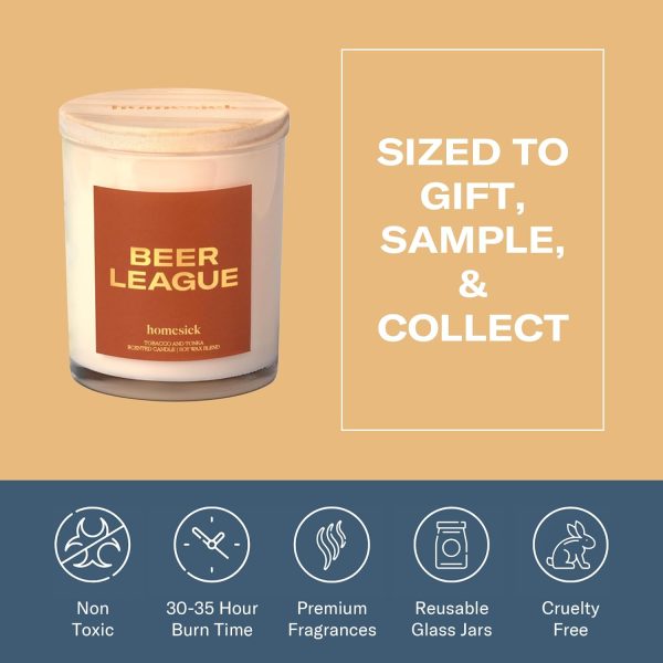 Homesick Beer League Scented Candle - Long-lasting Soy Wax Gift - Image 5