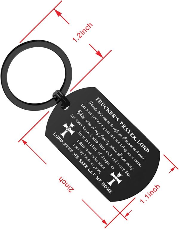 Best Truck Driver Keychain Gift For Husband Or Dad - Drive Safe - Image 2