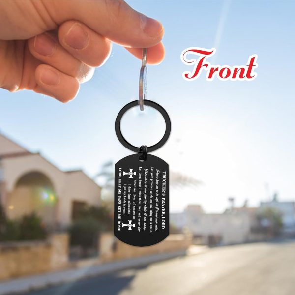 Best Truck Driver Keychain Gift For Husband Or Dad - Drive Safe - Image 3