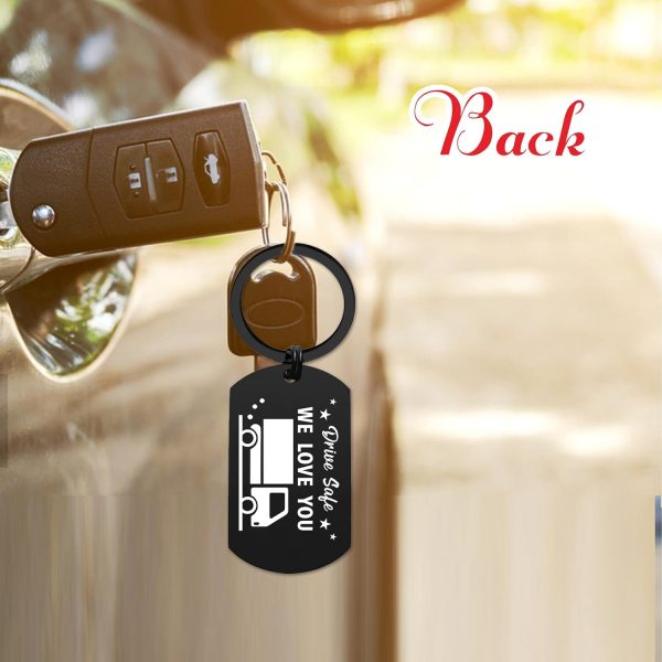 Best Truck Driver Keychain Gift For Husband Or Dad - Drive Safe - Image 4
