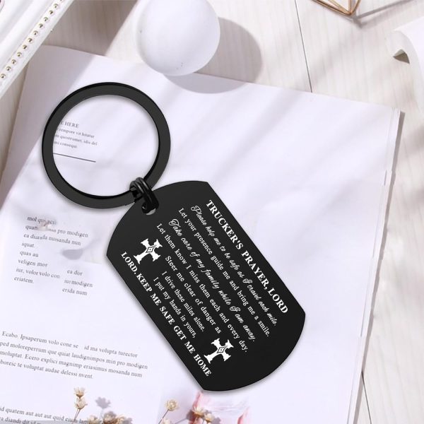 Best Truck Driver Keychain Gift For Husband Or Dad - Drive Safe - Image 5