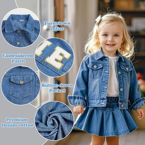 Custom Kids Jean Jacket With Name Patches - Best Gift For Toddlers - Image 4