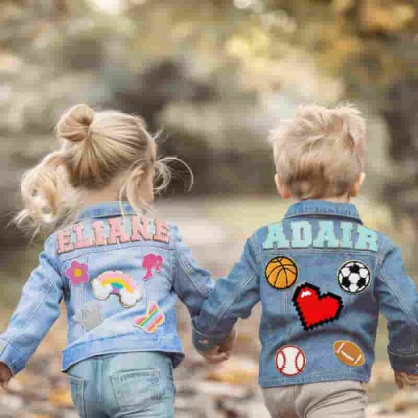 Custom Kids Jean Jacket With Name Patches - Best Gift For Toddlers - Image 6