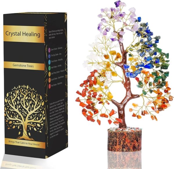 7 Chakra Crystal Tree - Feng Shui Money Tree For Positive Energy