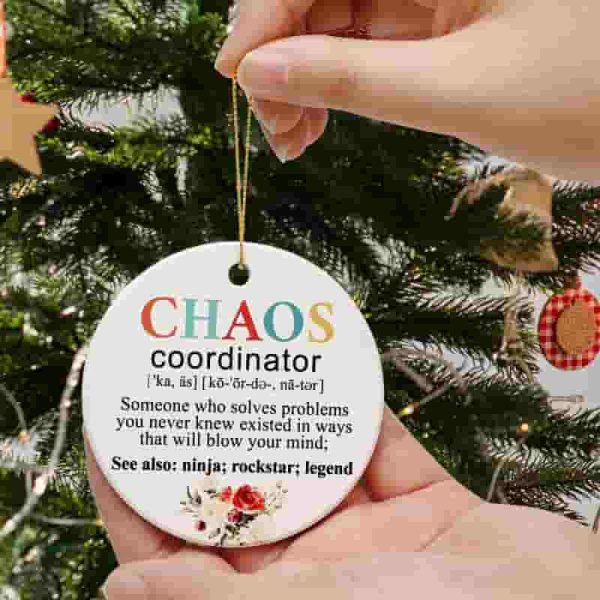 Chaos Coordinator Ornament - Best Gift For Women Bosses - Image 2