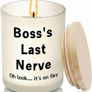 Funny Boss Gifts - Last Nerve Candle For Office & Coworkers