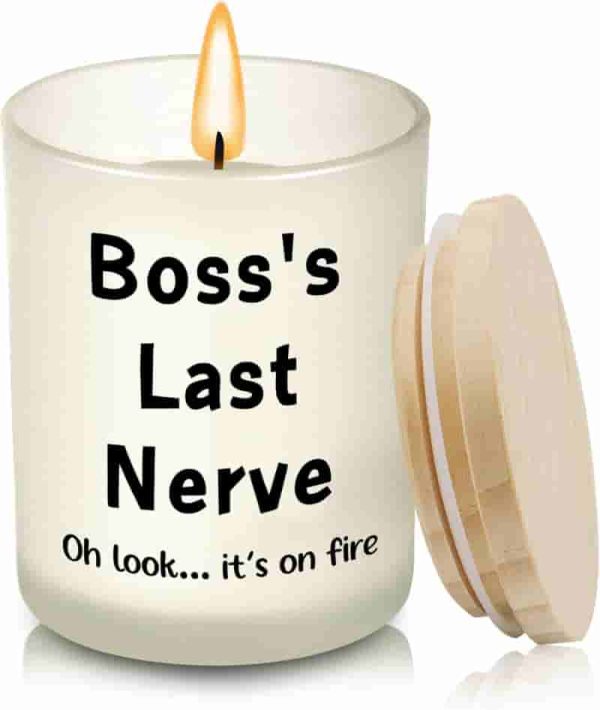 Funny Boss Gifts - Last Nerve Candle For Office & Coworkers