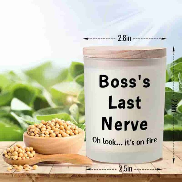 Funny Boss Gifts - Last Nerve Candle For Office & Coworkers - Image 3