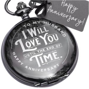Best Anniversary Gift For Husband - Engraved Pocket Watch