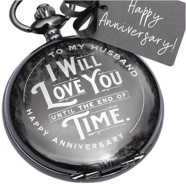 Best Anniversary Gift For Husband - Engraved Pocket Watch