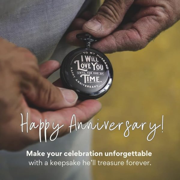 Best Anniversary Gift For Husband - Engraved Pocket Watch - Image 2