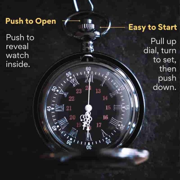 Best Anniversary Gift For Husband - Engraved Pocket Watch - Image 5