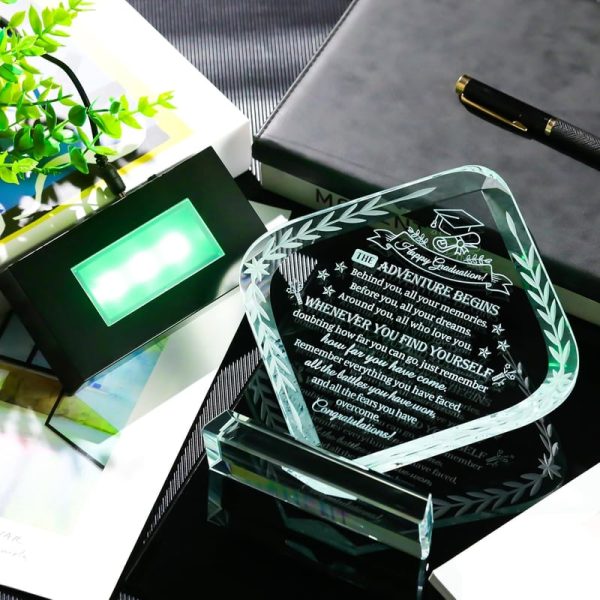 Best Graduation Crystal Plaque With Led Base - Class Of 2025 Gift - Image 3