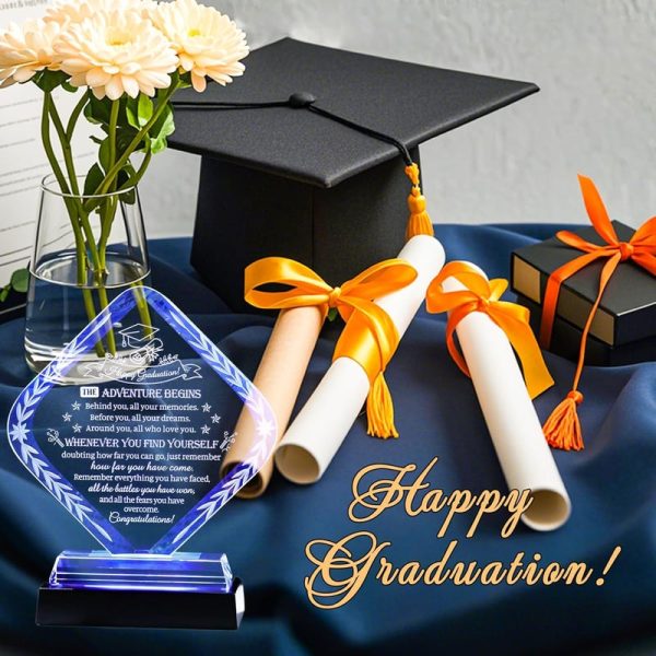 Best Graduation Crystal Plaque With Led Base - Class Of 2025 Gift - Image 5