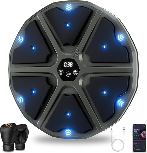 Bluetooth Wall-mounted Boxing Trainer With 9 Modes & Gloves