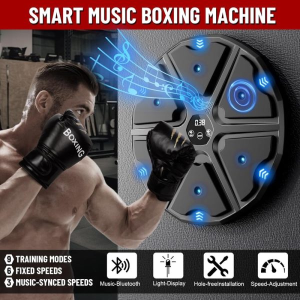 Bluetooth Wall-mounted Boxing Trainer With 9 Modes & Gloves - Image 2